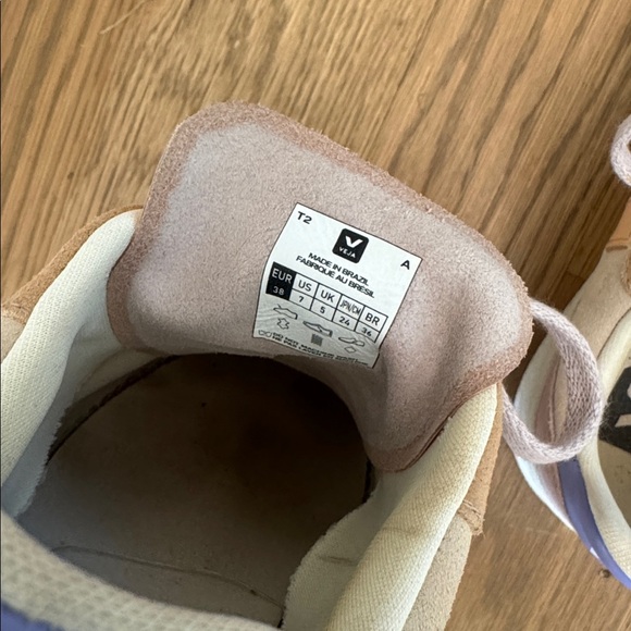 VEJA V-10 SUEDE MULTICOLOR PEACH sneakers size 7.5 - Picture 12 of 13